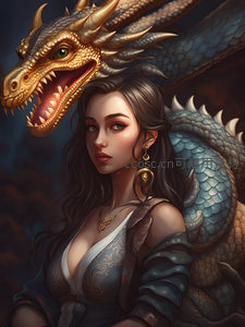 少女與巨龍并肩展現奇幻羈絆