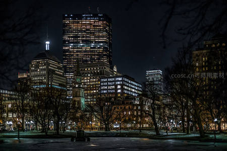 夜幕下的城市灯火辉煌