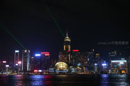 维港夜色激光秀璀璨夺目