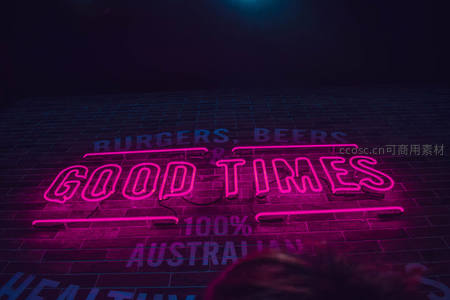 粉红霓虹‘GOOD TIMES’酒吧招牌