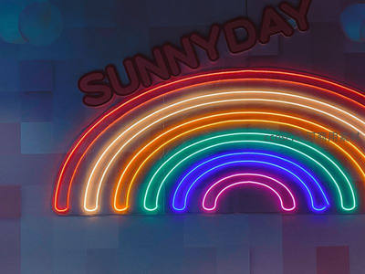 彩虹霓虹灯，SUNNYDAY暖意浓
