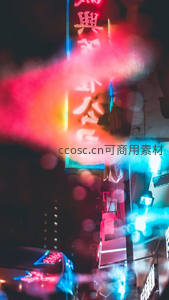 霓虹夜色中的城市脉动与光影艺术