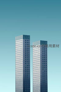 双子塔直指青空