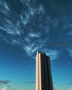 星空之下孤塔直指苍穹