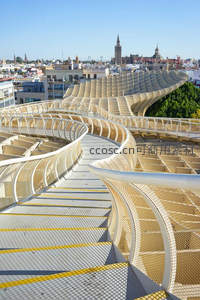 塞维利亚都市阳伞，现代曲线与古城交融