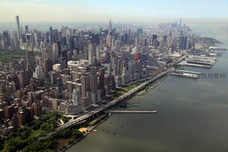 纽约曼哈顿鸟瞰全景图