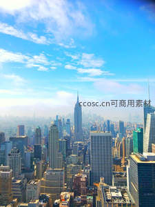 帝国大厦俯瞰纽约天际线