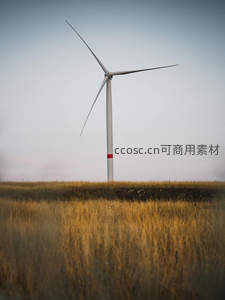 孤傲风车矗立于金色麦田之巅
