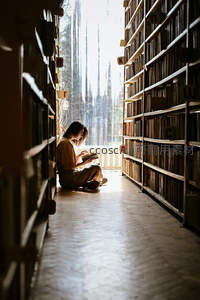 窗边静读，阳光与书香交织的午后时光