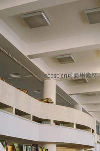 现代图书馆螺旋式多层结构设计