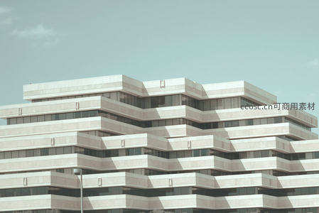 层叠办公楼群，简约现代商务风