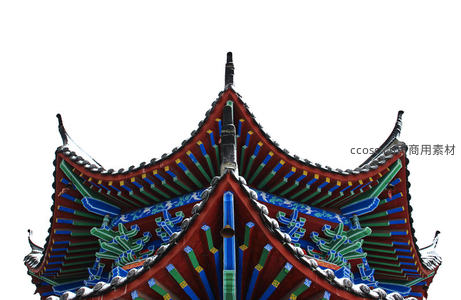 中式古建筑飞檐斗拱特写