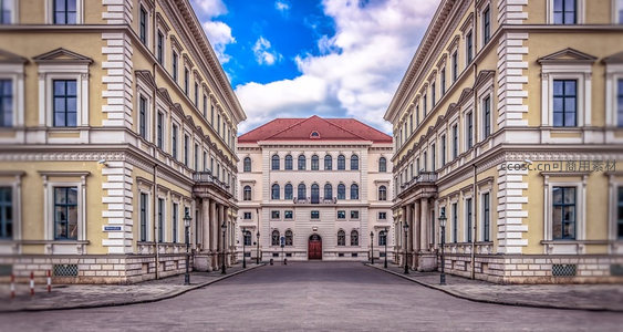 欧式宫殿庭院对称街景