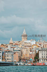 加拉塔塔俯瞰伊斯坦布尔老城海景