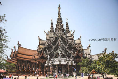 泰国真理寺木雕艺术奇观