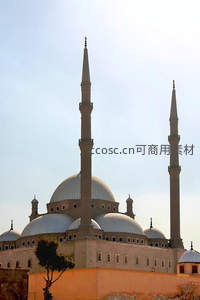 双塔清真寺仰视视角