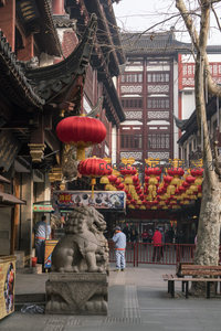 石狮守卫古街入口