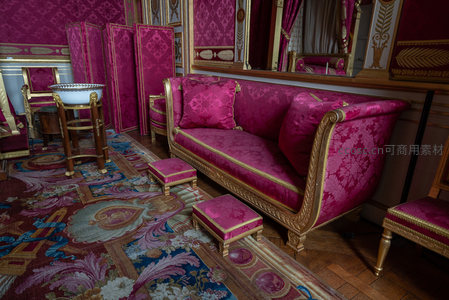 紫金宫廷沙发，地毯繁花映华贵