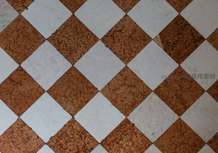 复古菱形地砖纹理特写
