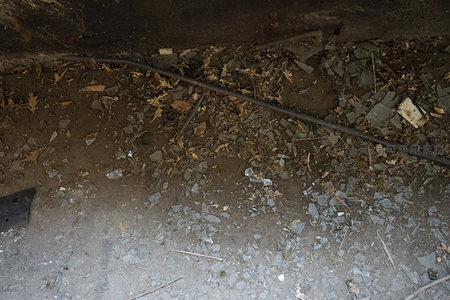 废弃角落的碎石与枯叶