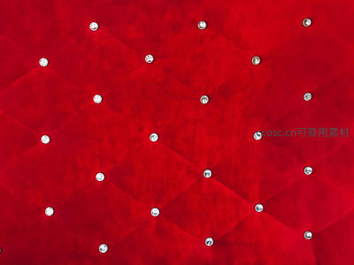 点缀水晶的奢华红色绒布背景