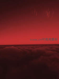 航拍视角下的血色云海，壮丽奇观