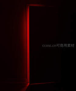 暗室中透出神秘红色光晕