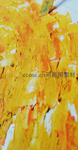 金黄颜料厚涂肌理特写