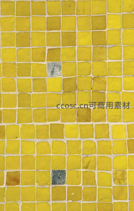 黄色马赛克瓷砖墙面特写