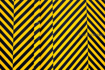 黑黄斜纹警示图案抽象背景
