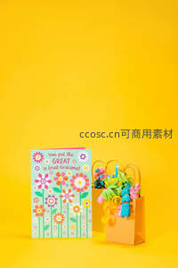 鲜花贺卡配礼品袋，献给伟大奶奶的爱