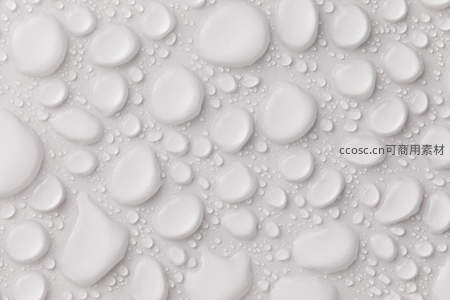 晶莹剔透的乳白色水珠微观世界