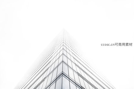 仰望摩天大楼的玻璃幕墙