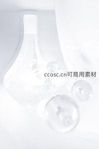 透明玻璃器皿中的气泡悬浮微距