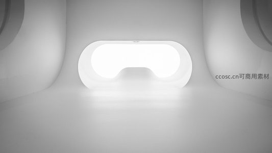 未来主义风格的白色发光装置