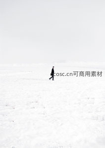 雪野独行者：极简主义人物摄影