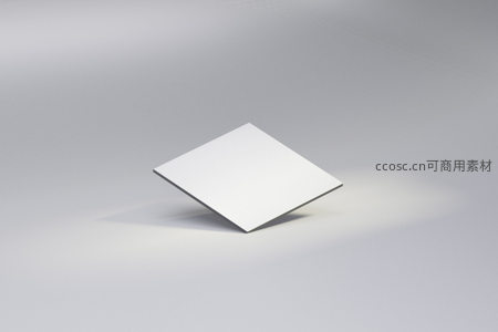悬浮白方块，光影构成抽象几何
