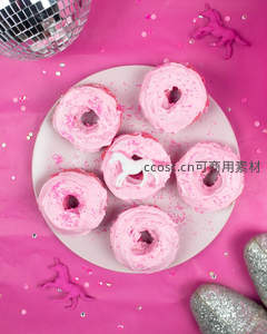 梦幻独角兽主题粉色甜甜圈派对场景