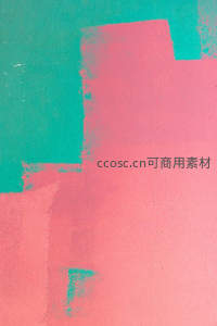 粉绿撞色抽象墙面艺术