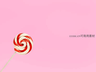 红白螺旋棒棒糖粉嫩背景特写