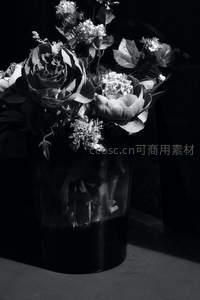 花瓶中静物花卉的优雅姿态