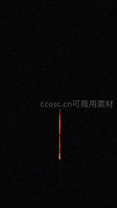 黑暗宇宙中划过的橙色光迹