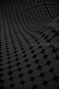 黑色波浪形圆点图案的抽象纹理