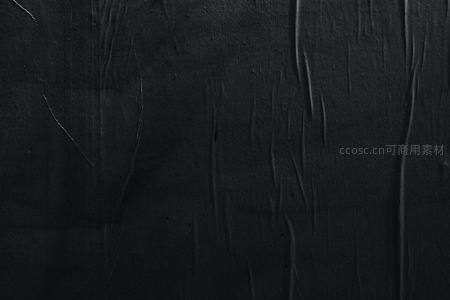 刮痕与褶皱的黑色纸张纹理
