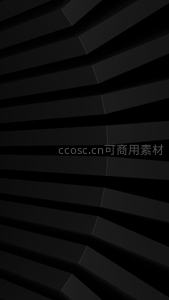 深色立体条纹墙面呈现波浪形光影效果