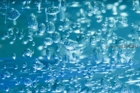 水中气泡的微距特写镜头