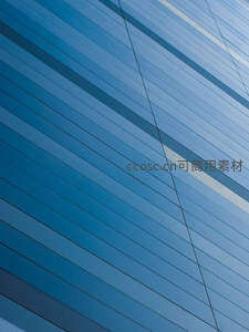 现代建筑蓝色玻璃幕墙