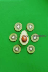 奇异果牛油果拼盘，绿色健康美味