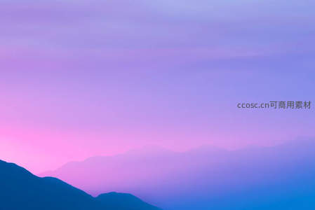 紫霞漫天山峦叠嶂如梦似幻