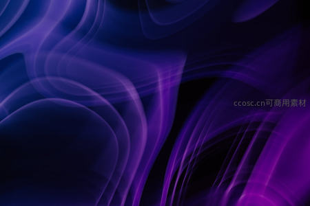 深紫流光律动，暗夜中的神秘能量波纹